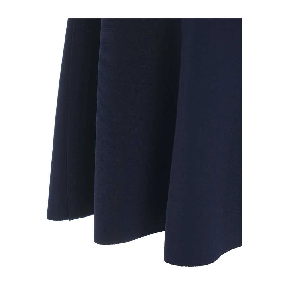 Norma Kamali Blauwe Flared Mini Rok Aw24 Blue Dames