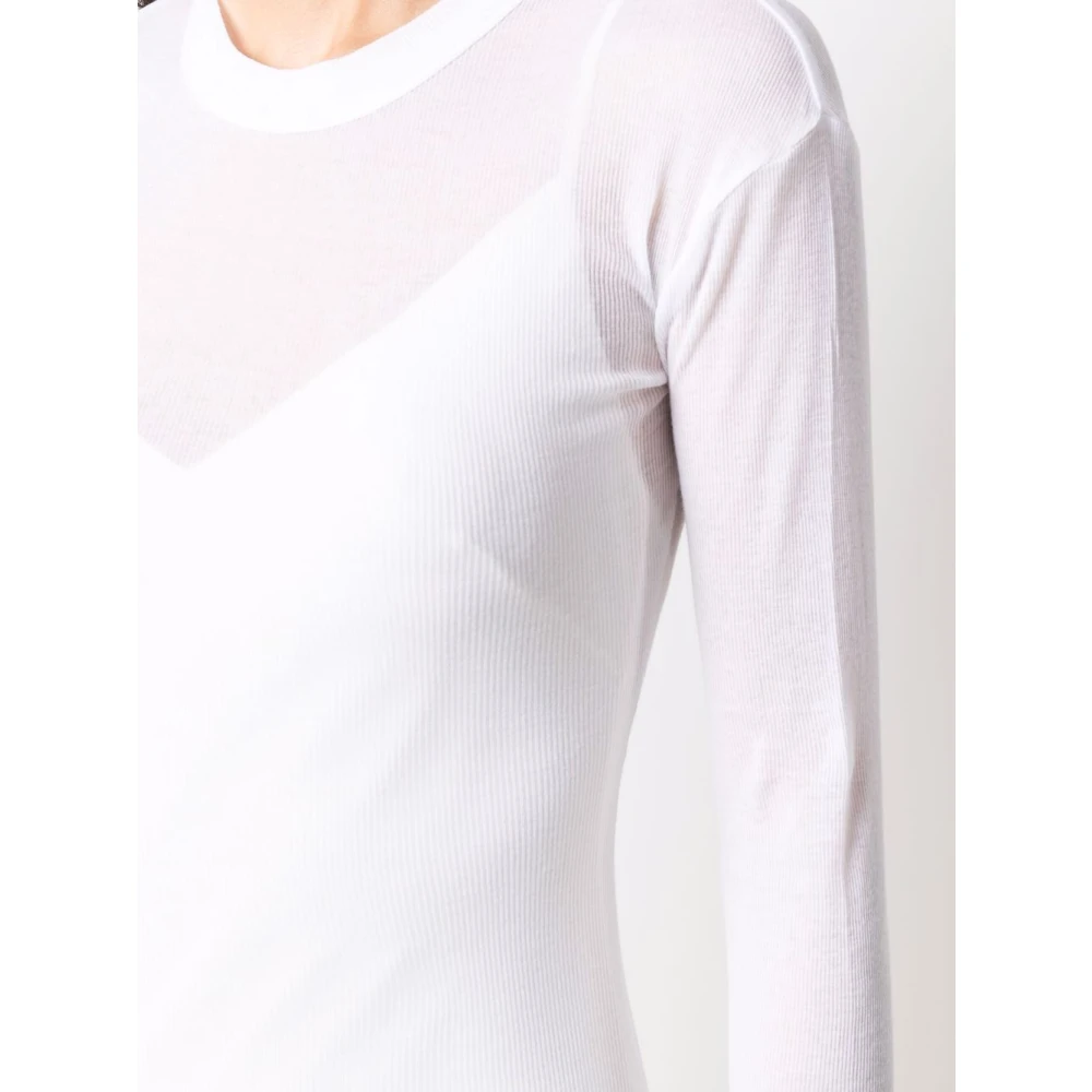 Bite Studios Witte Katoenen Crew Neck T-shirt White Dames