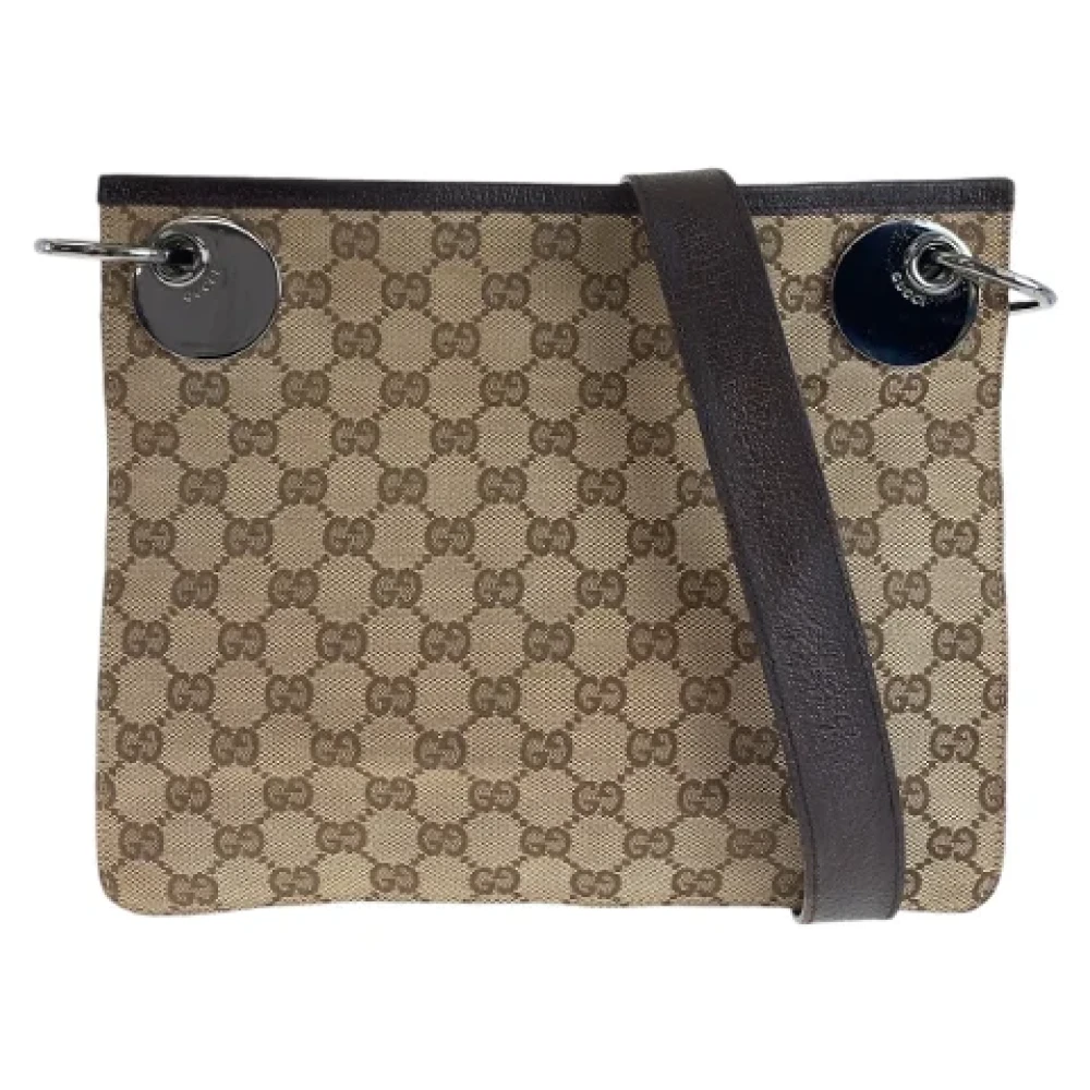 Gucci Vintage Pre-owned Canvas crossbody-bags Brown Dames