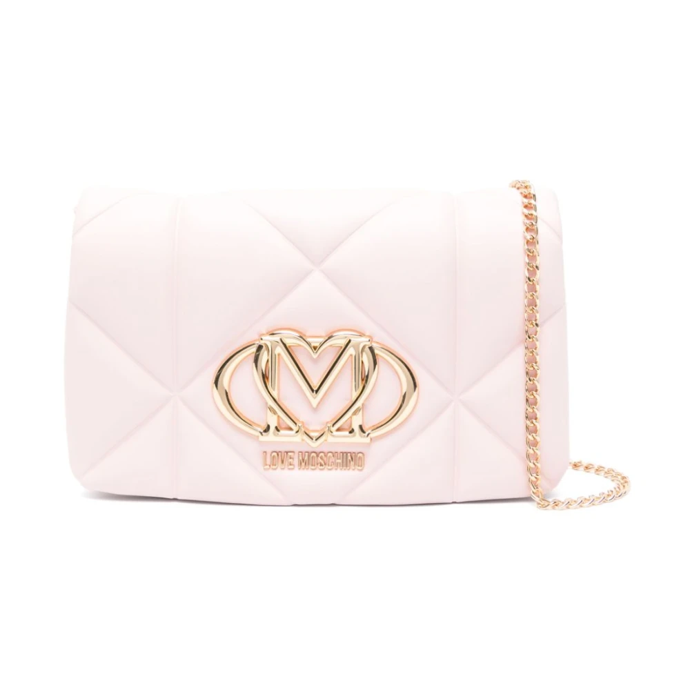 Love Moschino Stilren Dam Skulderväska i Cipria Pink, Dam