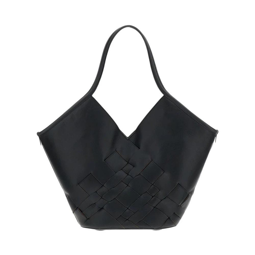 Hereu Black Woven Tote Bag - Female - Shopping Bags - One Size - Bags