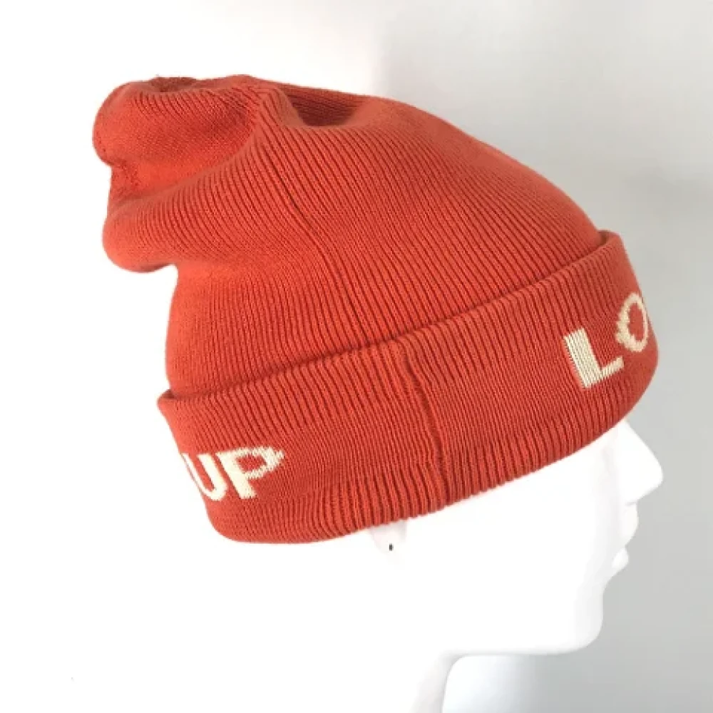 Louis Vuitton Vintage Pre-owned Cotton hats Red Dames