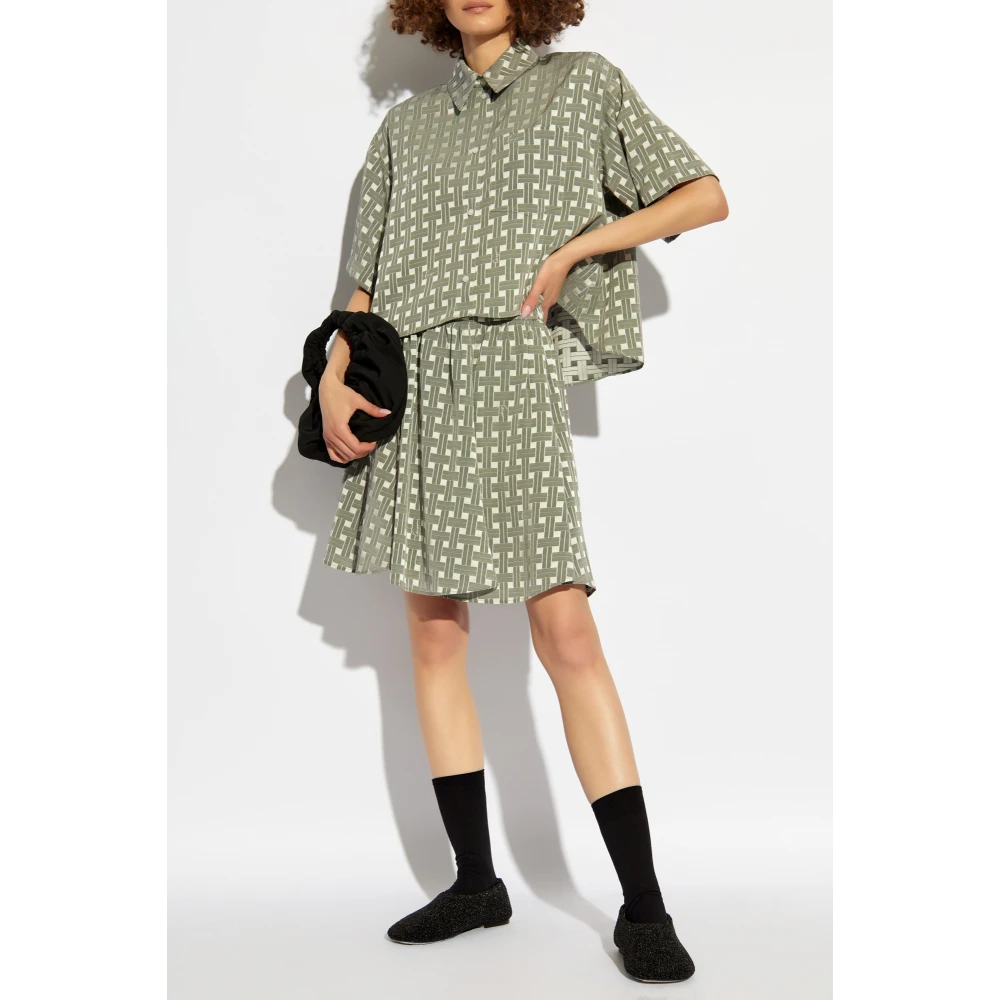 Kenzo Geruite patroon rok Gray Dames
