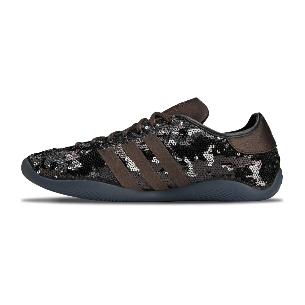 Adidas Women's Brown Sequin Karintha Black Dark Shoes - Trainers - 5 Uk - Sport