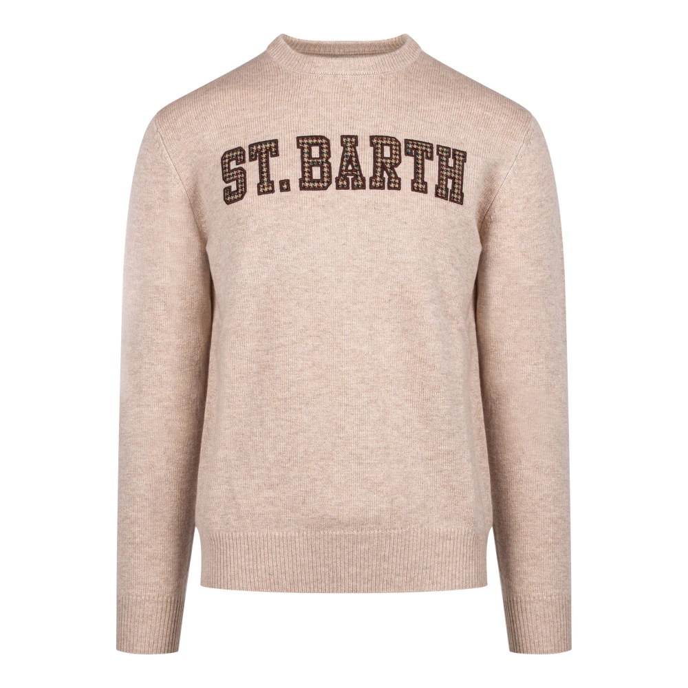 Saint Barth Beige tröjor för en stilren look Beige, Herr