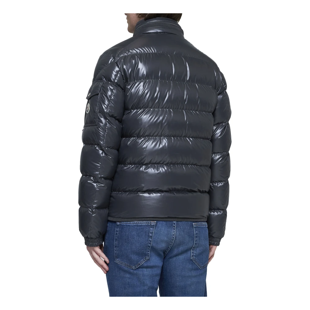 Moncler Grijze Gewatteerde Donsjas Gray Heren