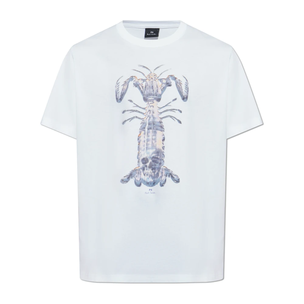 PS By Paul Smith T-shirt med tryck White, Herr