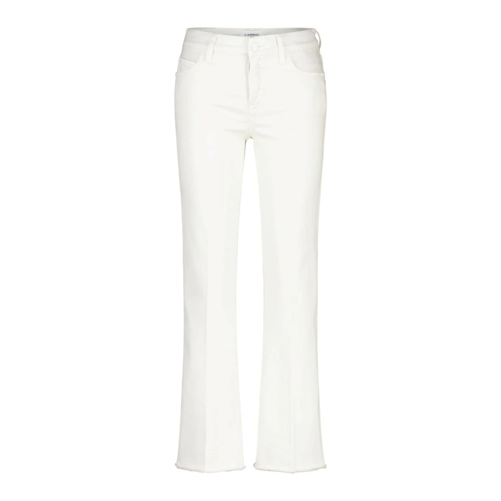 CAMBIO Boot-cut Jeans White Dames