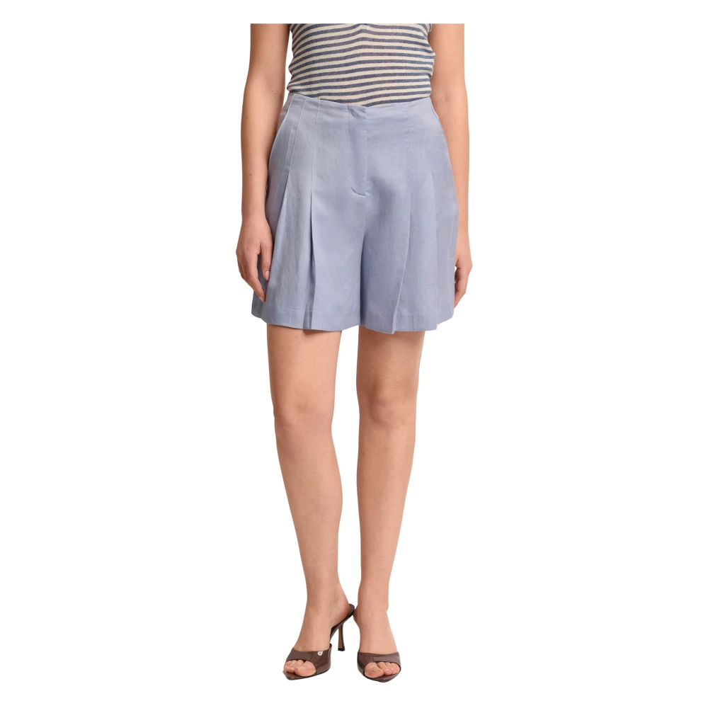 Kocca Vrouw Blauw Korte Broeken Dames, 2XS, Linnen, Domingo Shorts