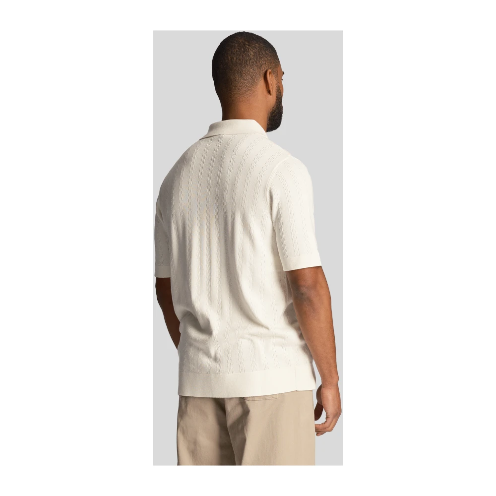 Lyle & Scott Gestreepte Polo Trui Beige Heren