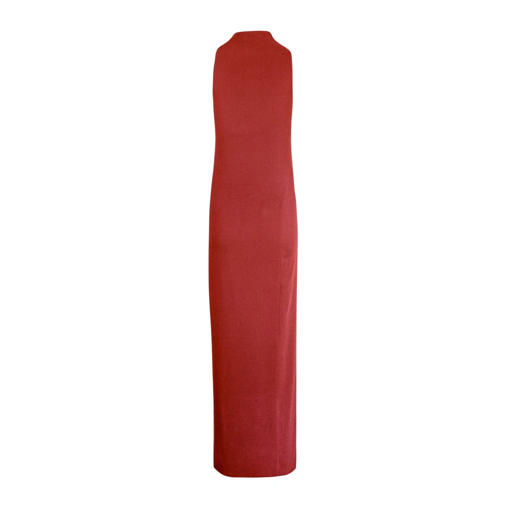 Cortana Rode Midi Jurk met Asymmetrische Halslijn Red Dames