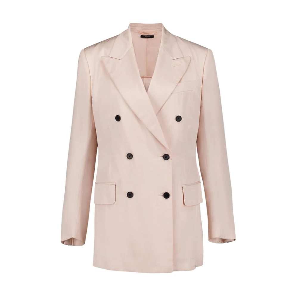 Tom Ford Ljusrosa Dubbelknäppt Blazer Pink, Dam