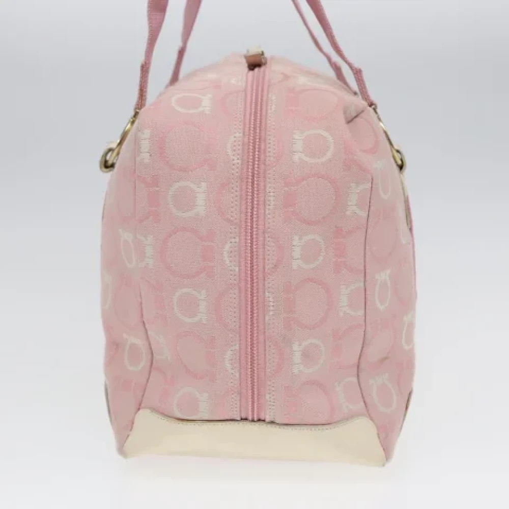 Salvatore Ferragamo Pre-owned Canvas handbags Pink Dames