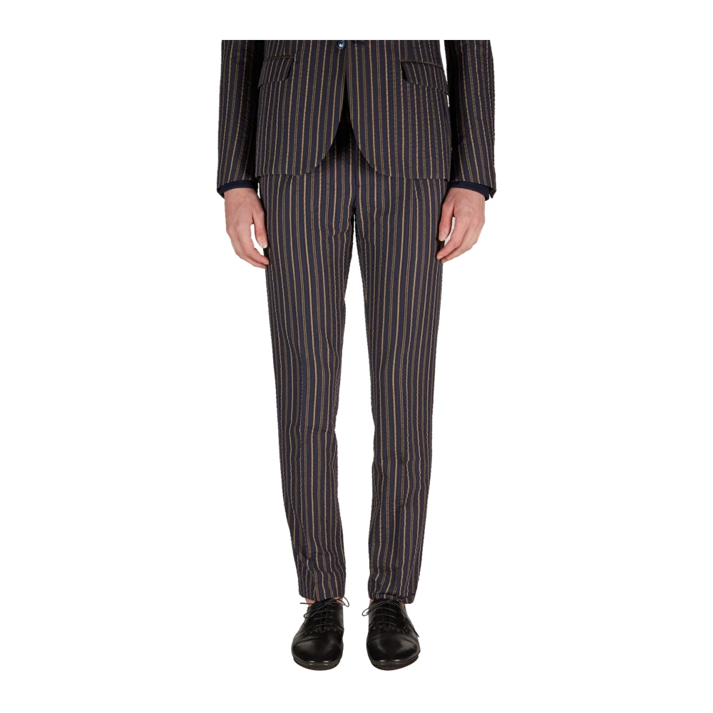 Daniele Alessandrini Katoenen Gestreepte Broek Multicolor Heren