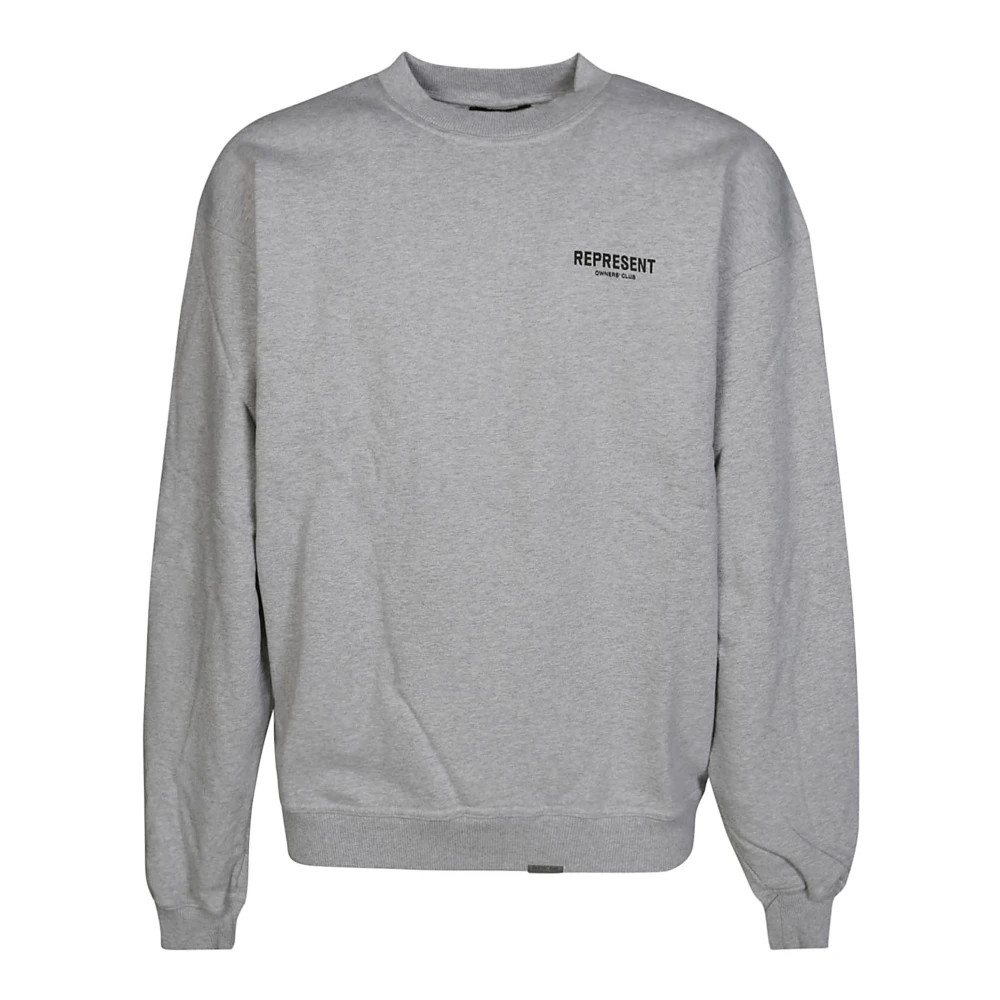 Represent Base Logo Sweatshirt Gray Heren