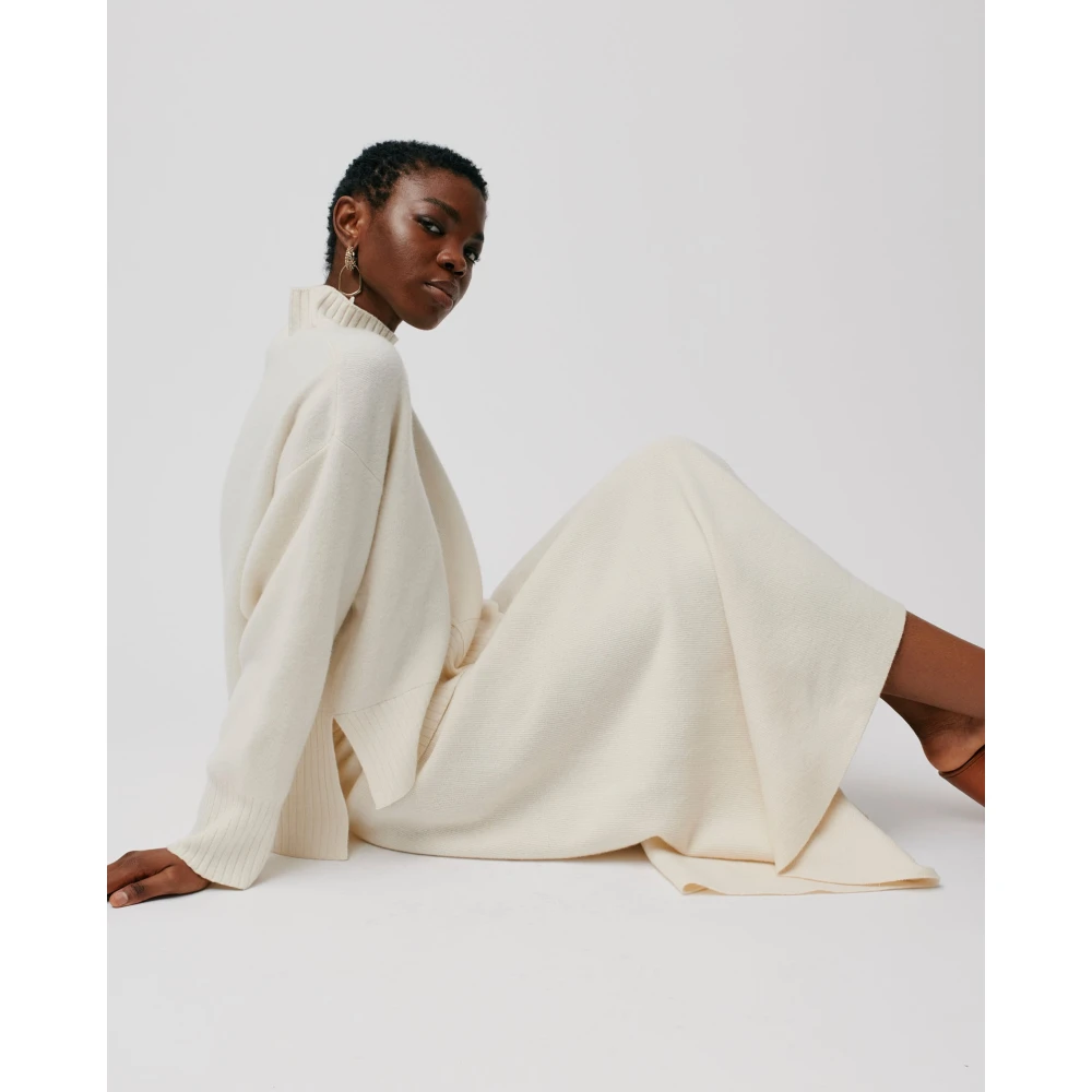 IVY OAK A-lijn Gebreide Rok in Vintage Cream White Dames