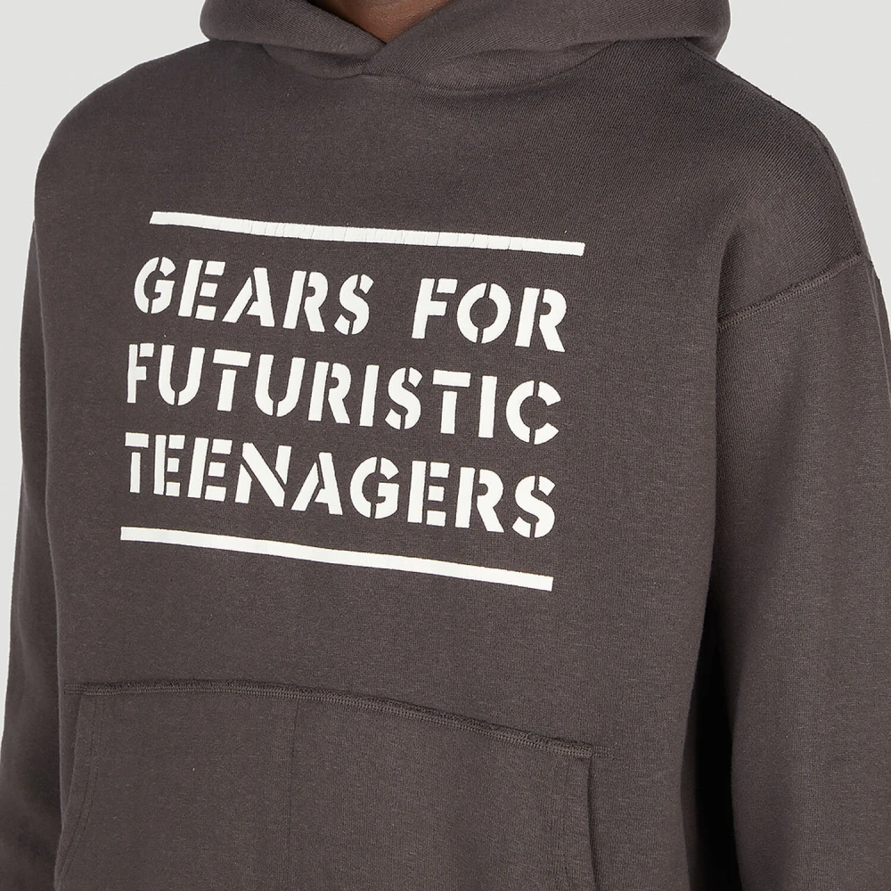 Human Made Tekst Print Hoodie Sweater Black Heren