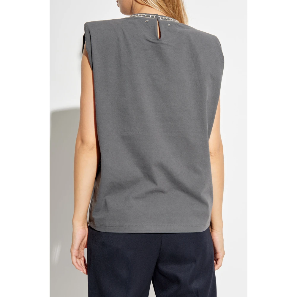 Golden Goose Mouwloze Top Gray Dames