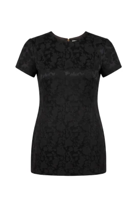 Blommigt Jacquard Miniklänning