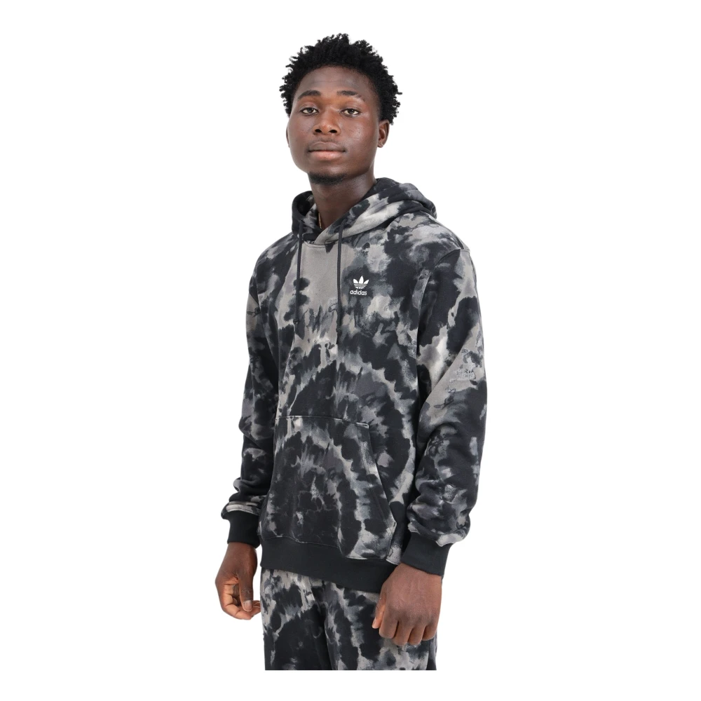 adidas Originals Zwarte Tie-Dye Hoodie voor Mannen Black Heren