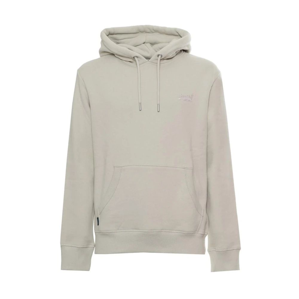 Superdry Solid Hoodie med Logoficka Gray, Herr