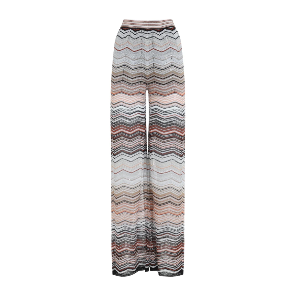 Missoni Women's Multicolor Wide Trousers, Xs, Viscose Trousers