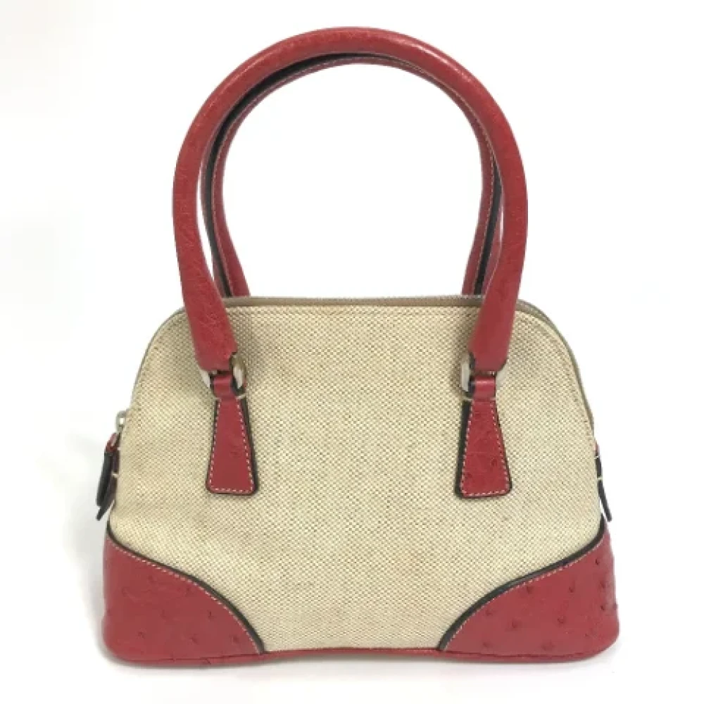 Prada Vintage Pre-owned Fabric prada-bags Beige Dames