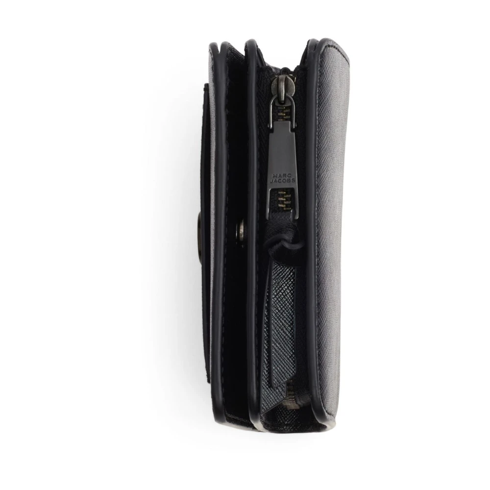 Marc Jacobs Zwarte Leren Logo Plaque Tas Black Dames
