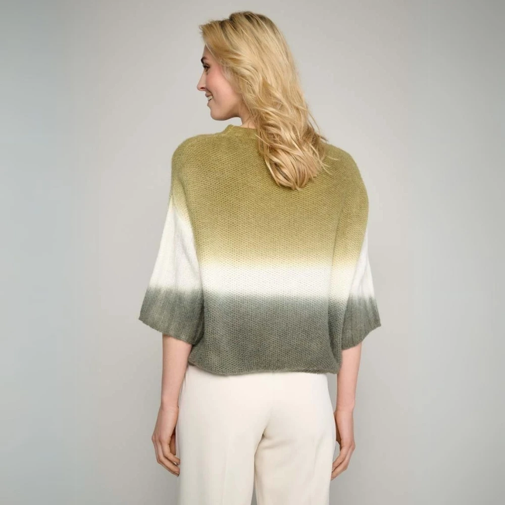Marie Méro Tricolor Gebreide Trui Green Dames