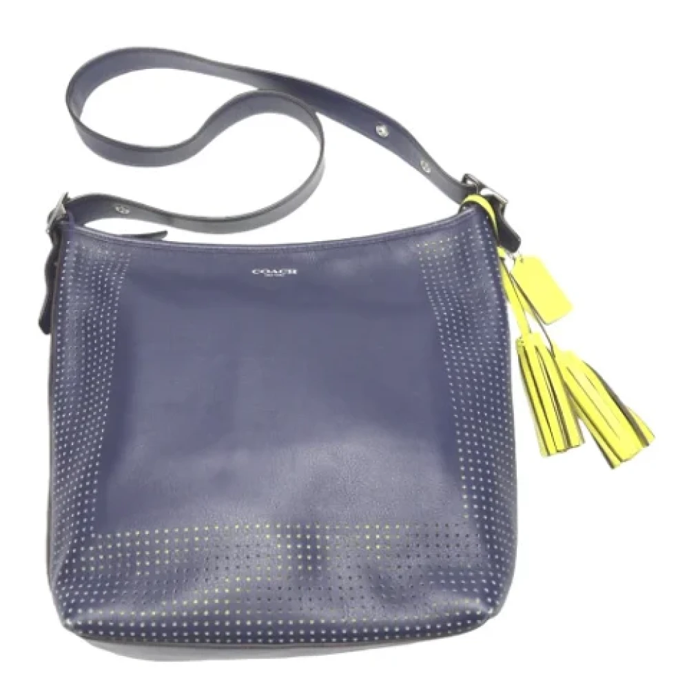 Coach Pre-owned Leather shoulder-bags Blue Dames