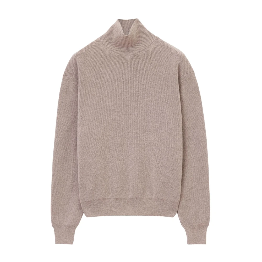 Lemaire Hoge Hals Gebreide Trui Beige Dames