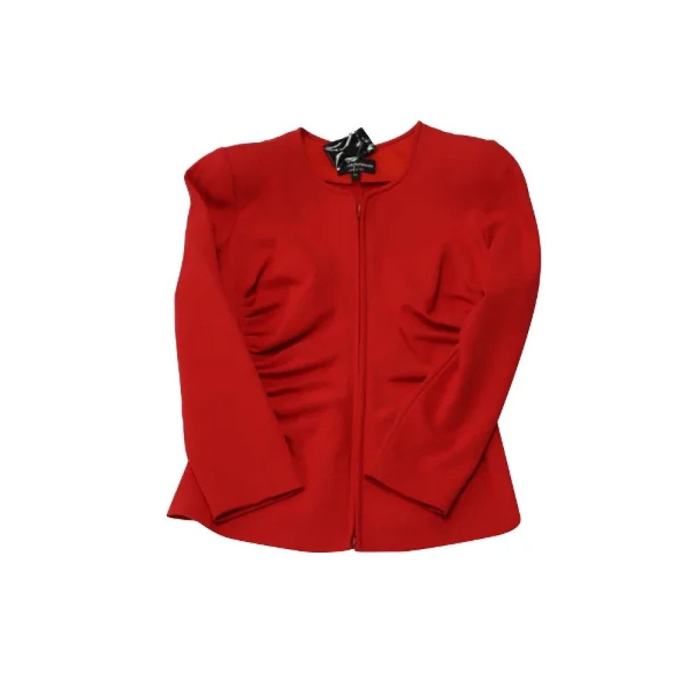 Armani Pre-owned Fabric outerwear Red Dames