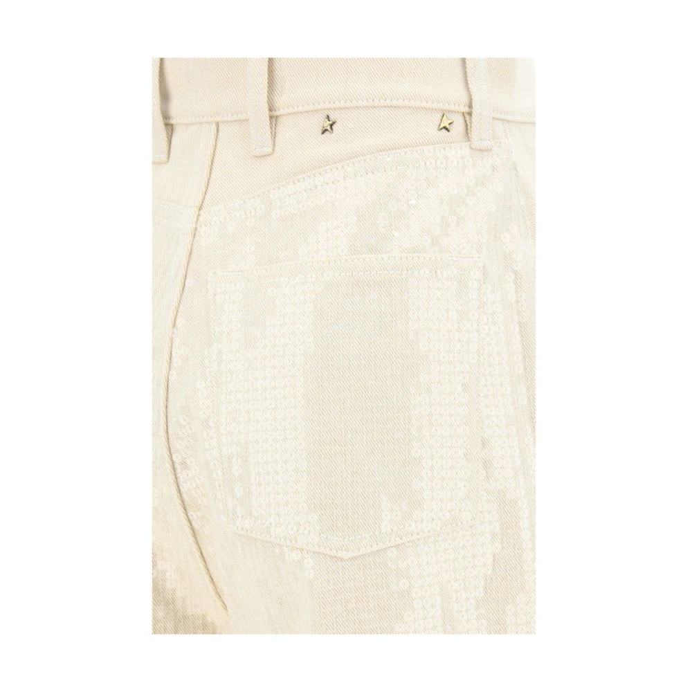 Golden Goose Denim Paillet Applicatie Jeans Yellow Dames