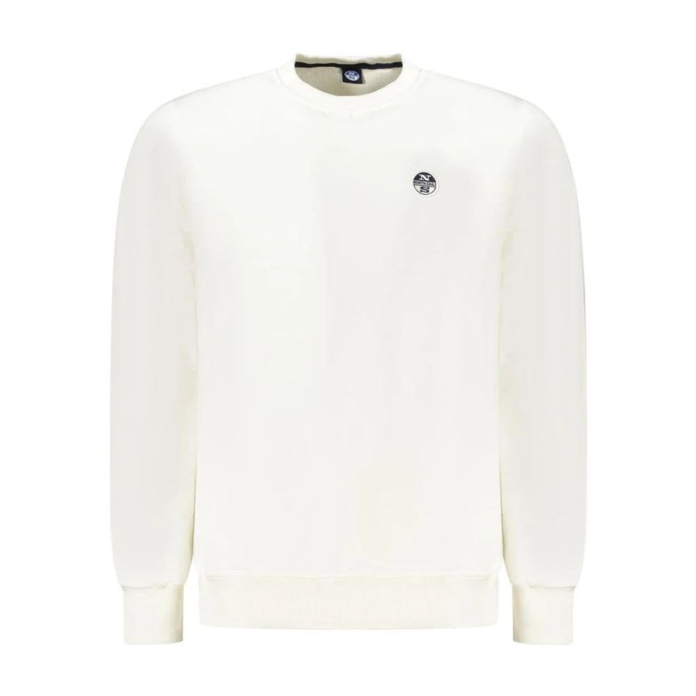 North Sails Klassieke Katoenen Crewneck Sweater White Heren