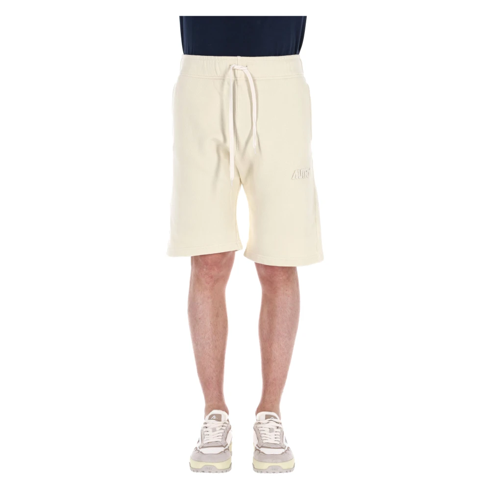 Autry Men's Beige Casual Shorts, L, Ivory Shorts For Casual And Dynamic Look