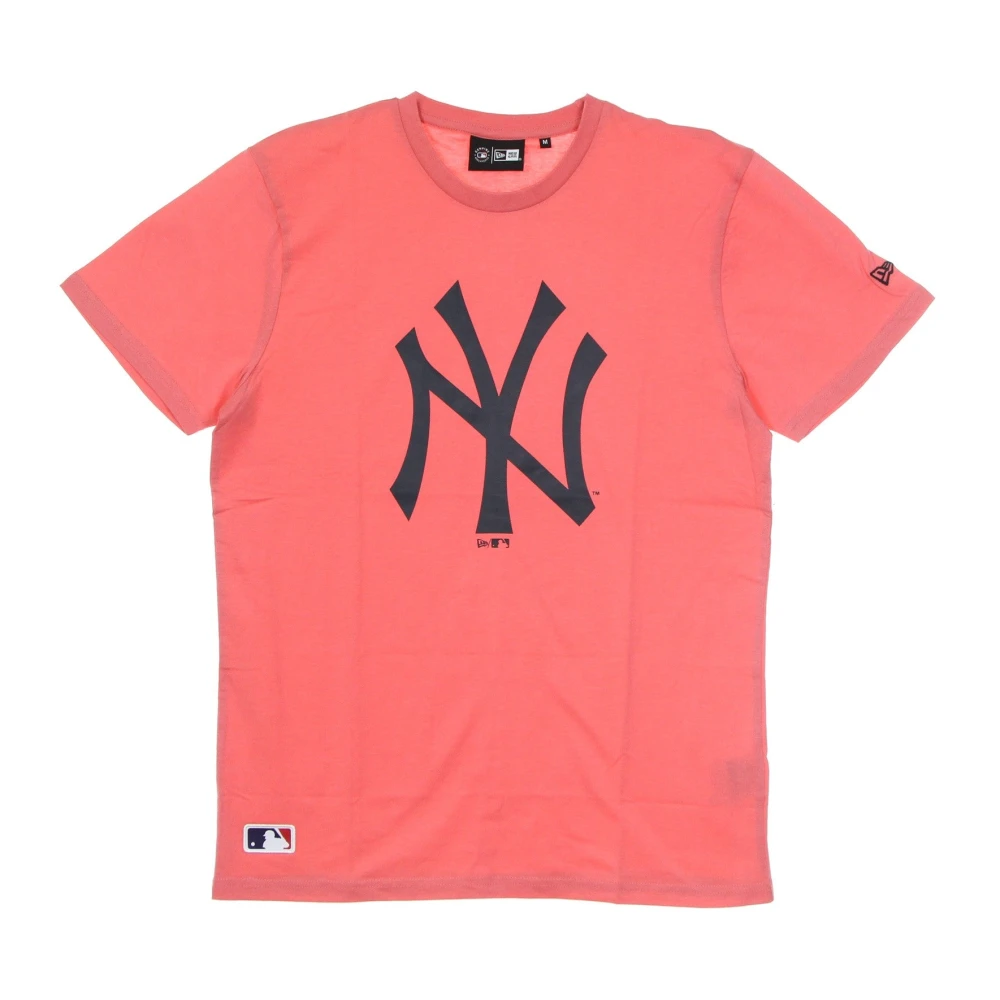 New Era Men's Pink Yankees Logo Tee /Navy