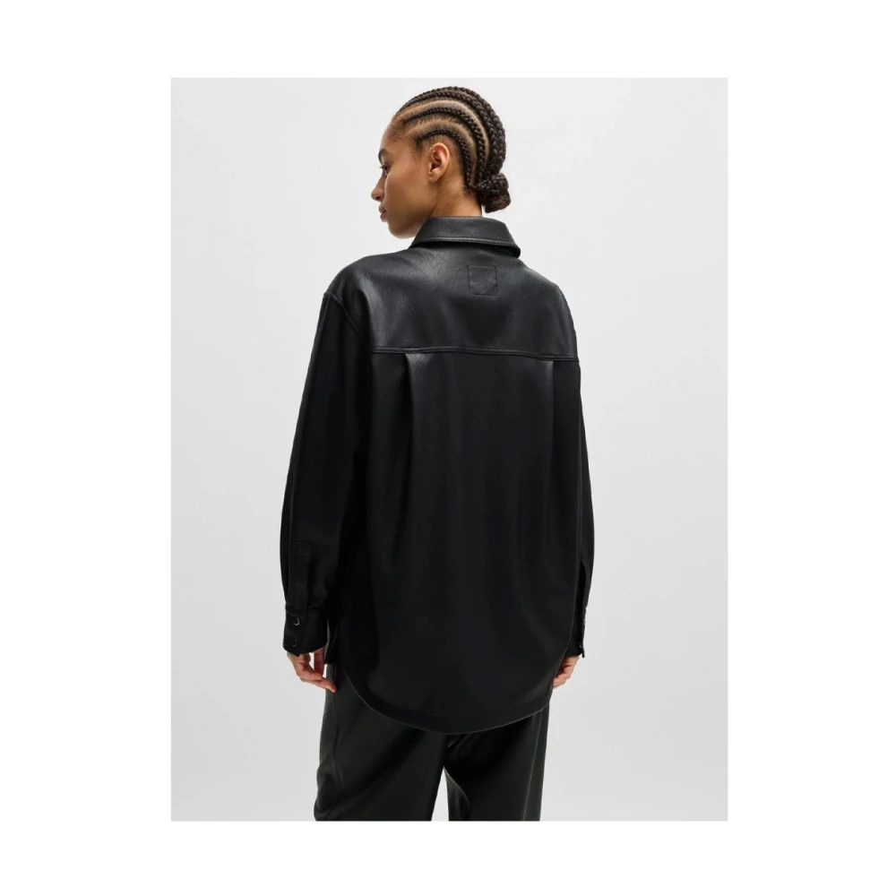 Hugo Boss Stijlvolle Jas voor Mannen Black Dames