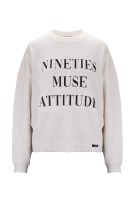 Cotton Sweatshirt med Tryck