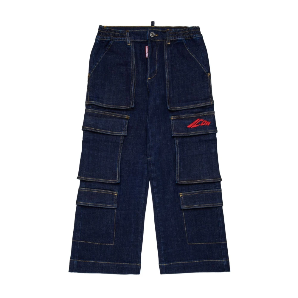 Dsquared2 , Jeans, Male, Blue, 16 Y, Icon Cargo Jeans