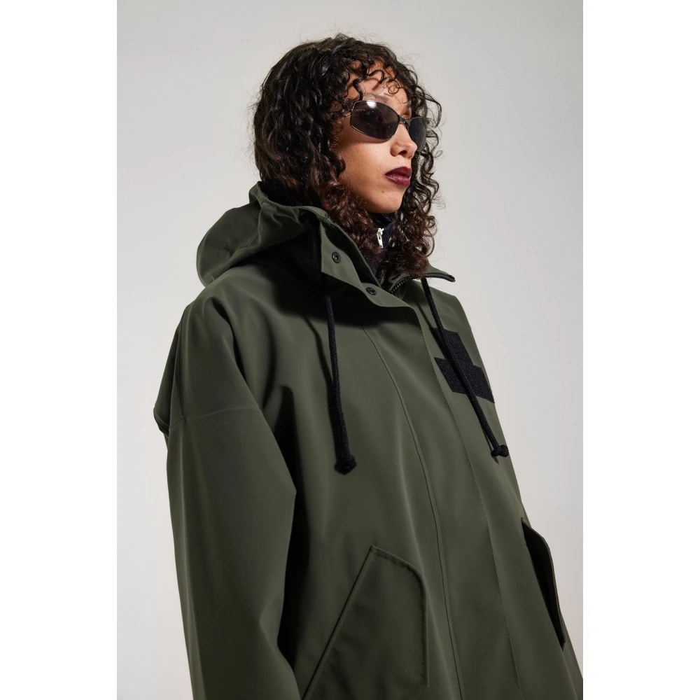 Stutterheim Matte Regenjas met Elegante Silhouet Green Dames