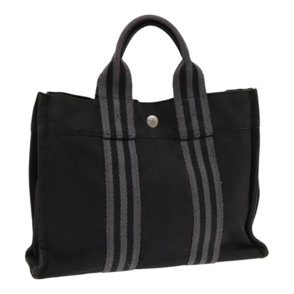 Hermès Vintage Pre-owned Canvas handbags Gray Dames