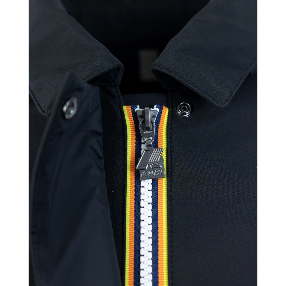 K-way Waterdichte Hoodie met Logo-embleem Black Dames