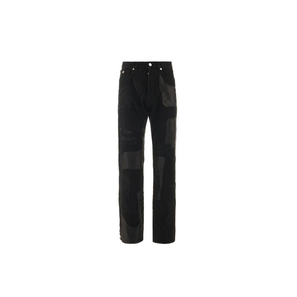 John Richmond Jeans med raka ben och lapp Black, Herr