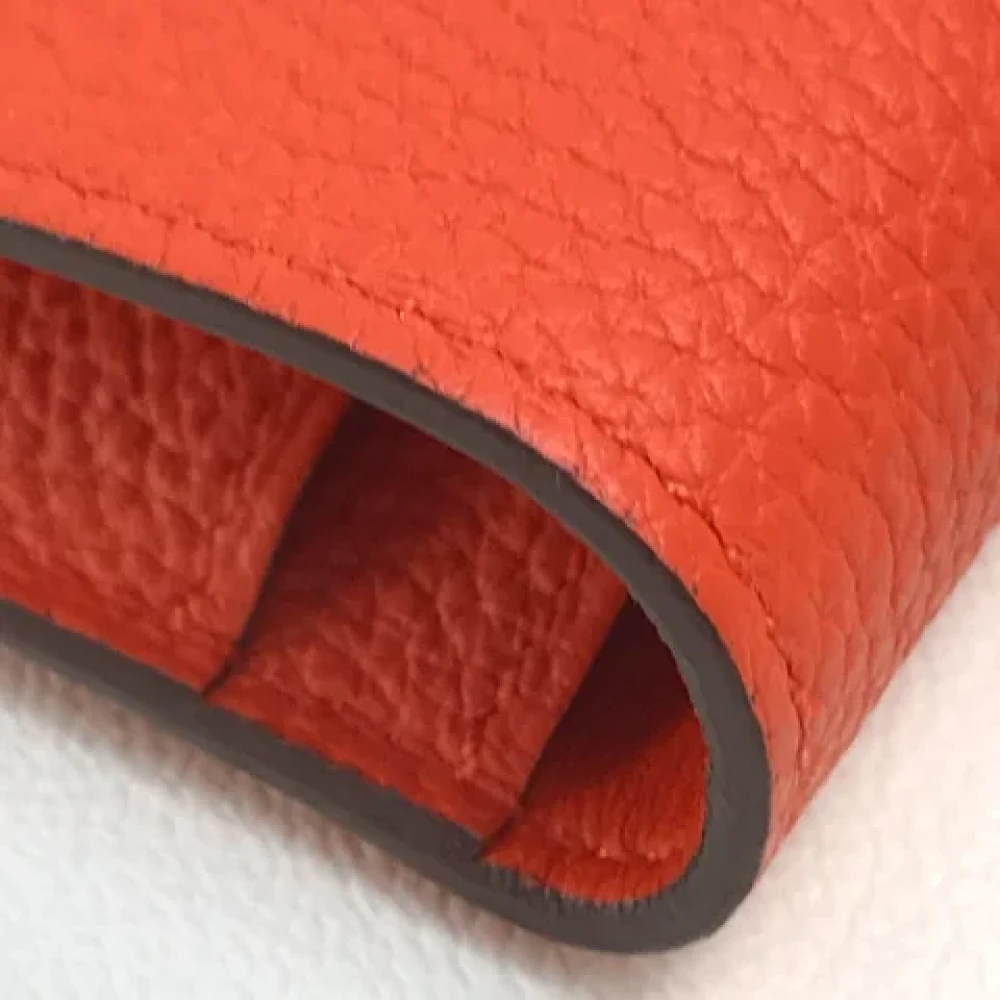 Hermès Vintage Pre-owned Leather wallets Orange Dames