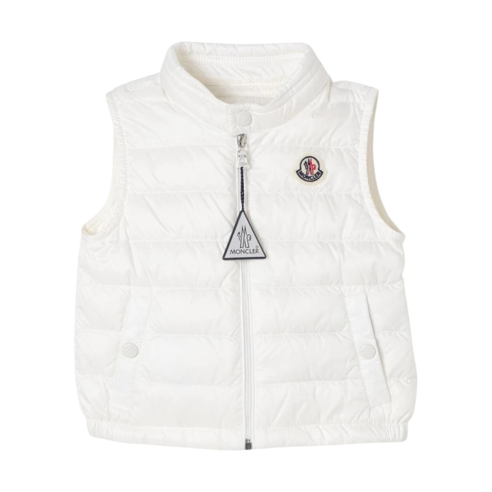 Moncler Unisex Kids White Stylish Quilted Kids Vest - Waistcoats - 6 M - Kids