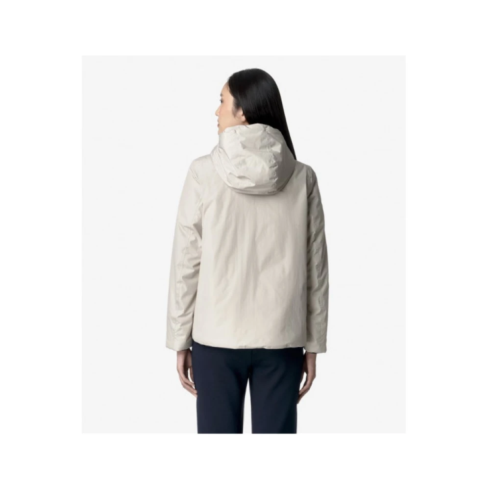 K-way Elegante Urban Jas met Modulaire Openingen Beige Dames