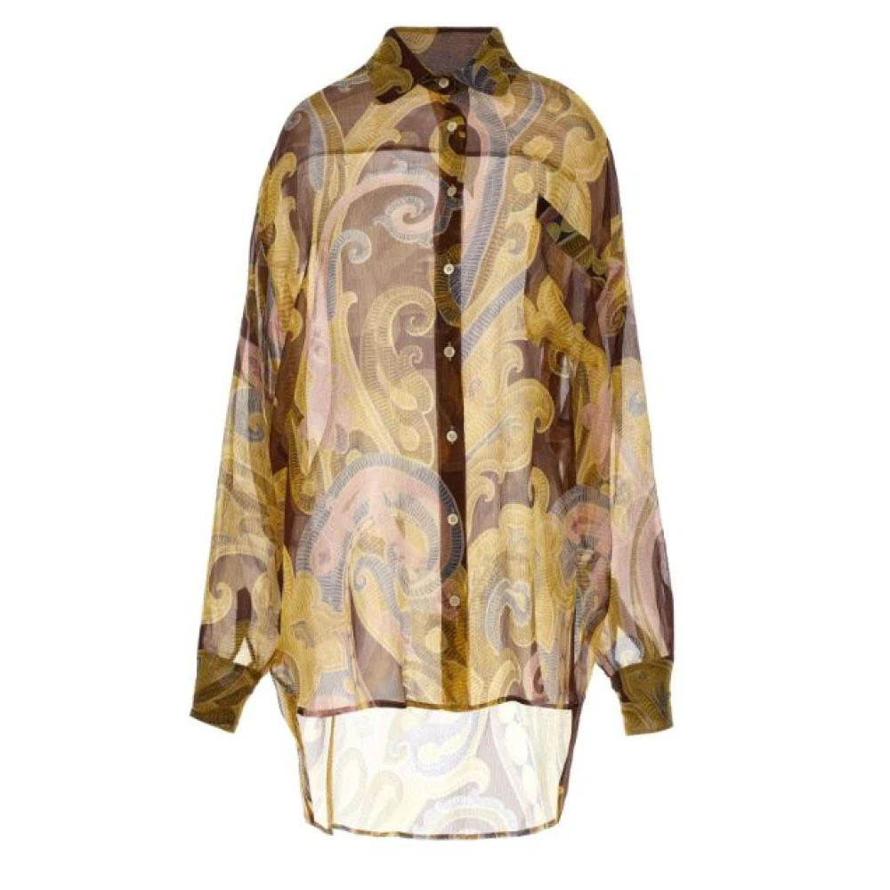 ETRO Kleurrijk Paisley Overhemd met Lange Mouwen Brown Dames