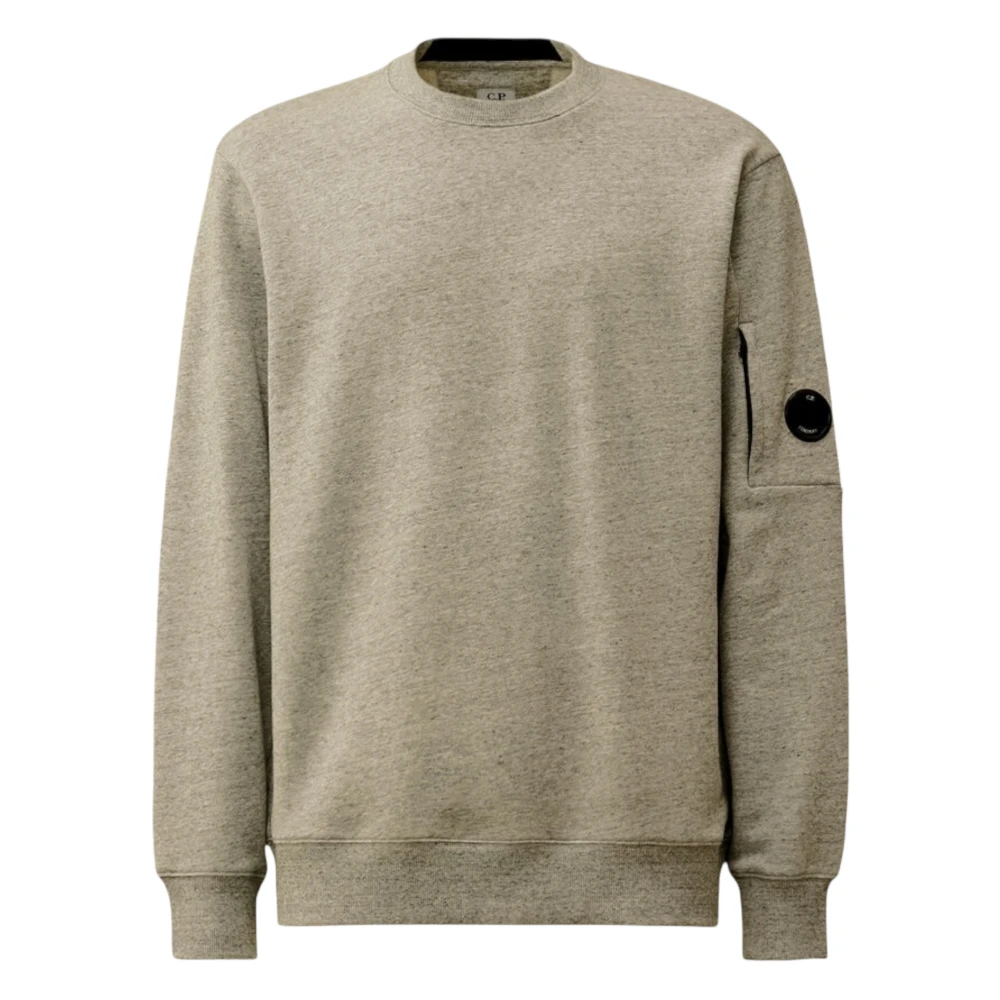 C.p. Company , Sweatshirts, Male, Gray, M, Sweatshirt Crewneck In Diagonal Fleece