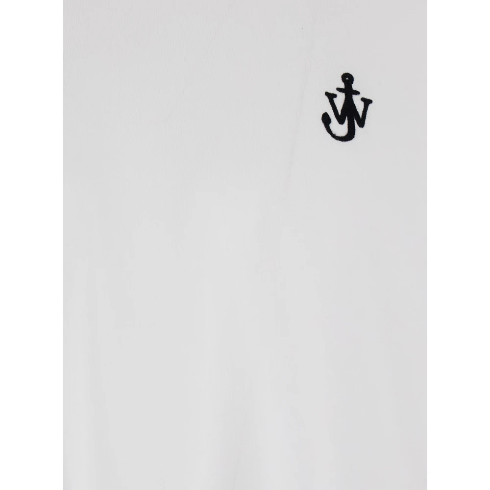 JW Anderson Wit T-shirt met logo borduursel White Heren