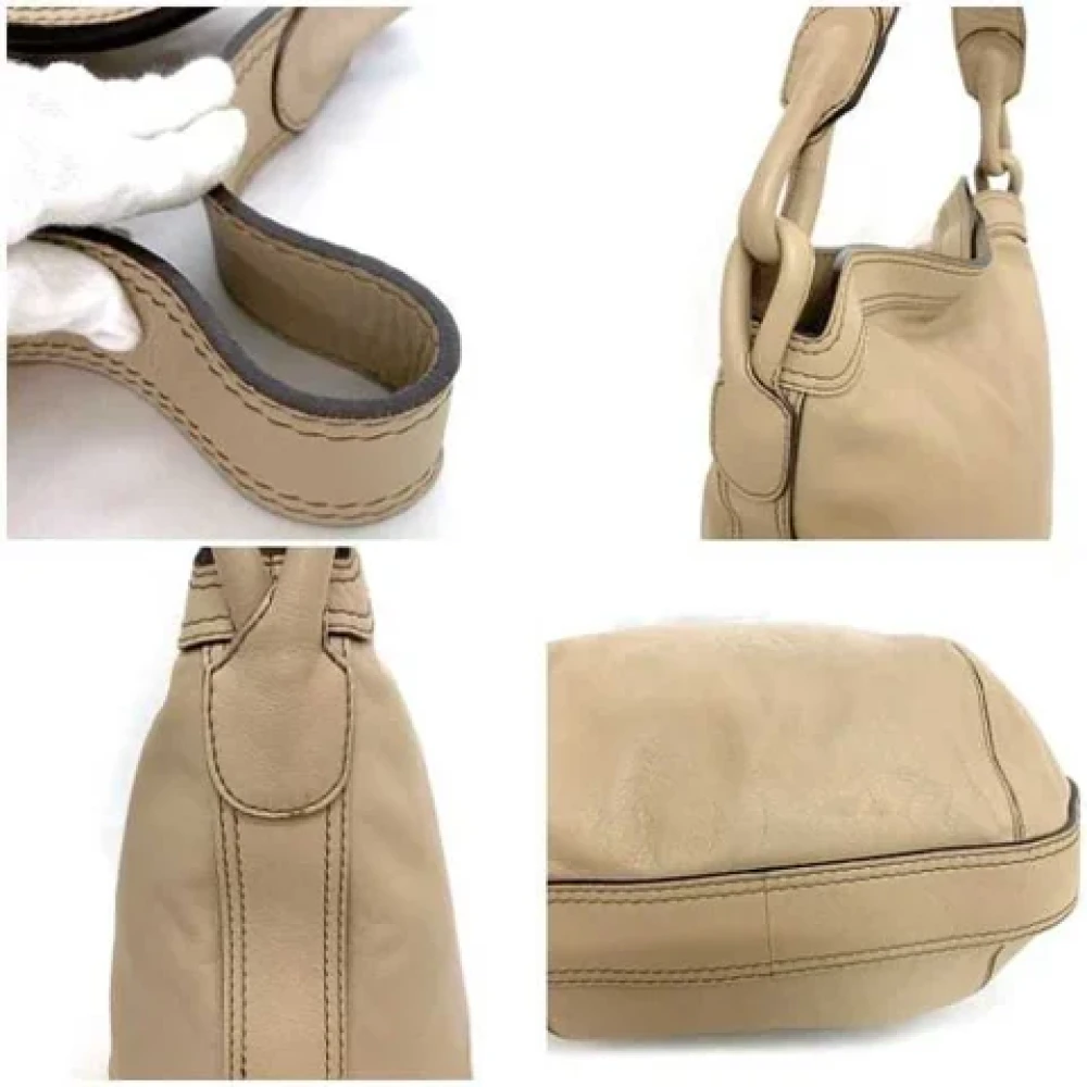 Loewe Pre-owned Leather shoulder-bags Beige Dames
